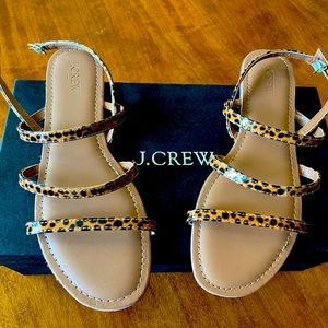J Crew Leopard print sandals